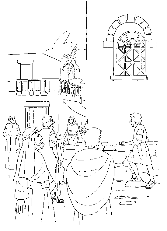 Plansa de colorat cu Biblia Ilustrata 28